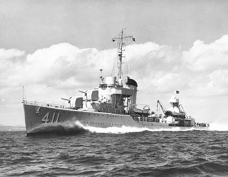 The United States Navy destroyer Anderson in 1939...