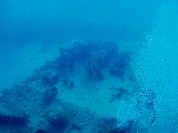 Live depth charges in situ in the stern racks, USS Lamson, Bikini Atoll, July 2006...