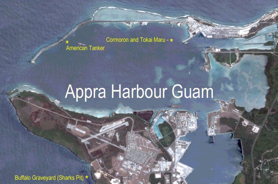 Google Earth map of Appra Harbour... note wreck locations...
