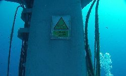 Radiation warning stickers still in place or have Health & Safety got to the wreck before us?
