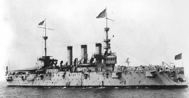 The 16" gun WW1 American cruiser USS New York...