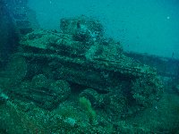 Light tank on the deck of the Nippo Maru...